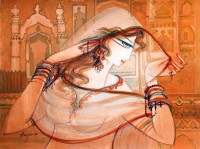 Hajra Mansoor, 15 X 20 Inch, Watercolor on Paper, Figurative Painting, AC-HM-027